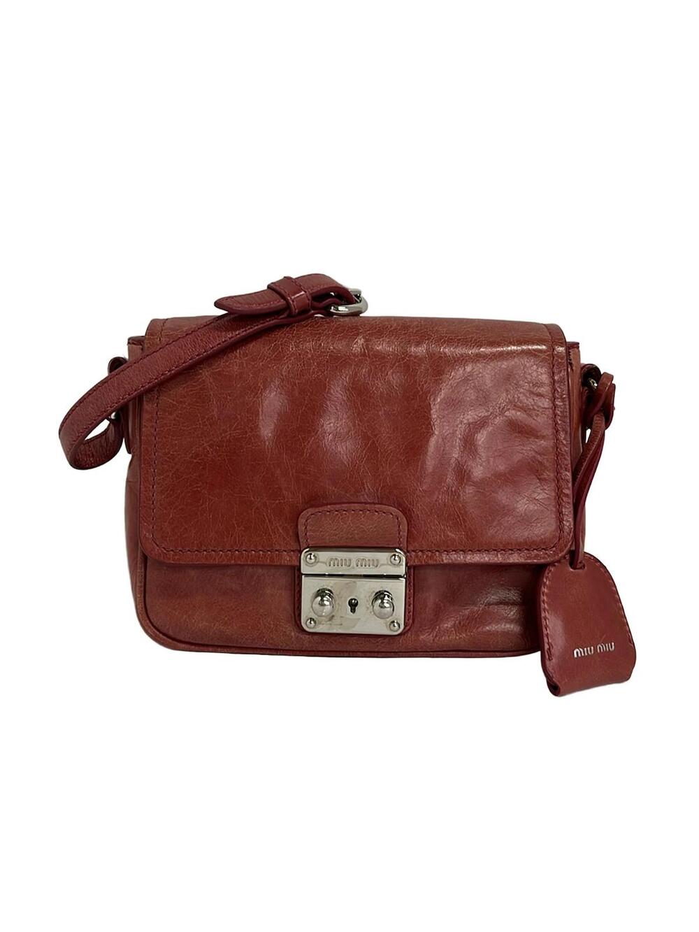 Miumiu Pink Leather Shoulder Bag #341744M65B